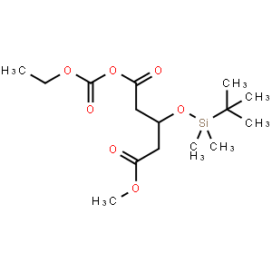 1-Ethoxycarbonyl-5-methyl-(3R)-3-tert-butyl-dimethylsilyloxypentanedioate