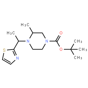 tert-Butyl 3-methyl-4-(1-(thiazol-2-yl)ethyl)piperazine-1-carboxylate