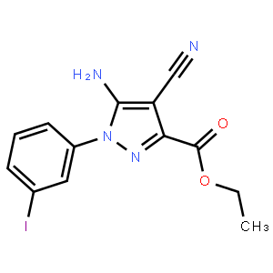 Ethyl 5-amino-4-cyano-1-(3-iodophenyl)pyrazole-3-carboxylate