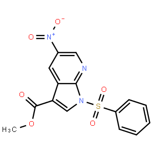 5-硝基-1-(苯基磺酰基)-1H-吡咯并[2,3-b]吡啶-3-羧酸甲酯