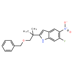 2-(1-(Benzyloxy)-2-methylpropan-2-yl)-6-fluoro-5-nitro-1H-indole