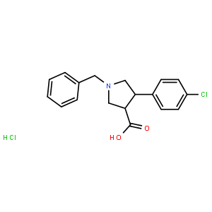 trans-1-Benzyl-4-(4-chlorophenyl)pyrrolidine-3-carboxylic acid hydrochloride