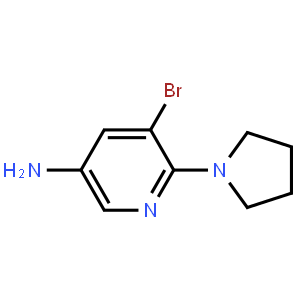 5-Amino-3-bromo-2-pyrrolidinopyridine