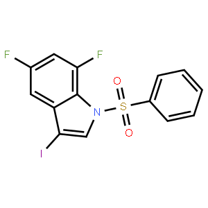 5,7-二氟-3-碘-1-(苯基磺酰基)-1H-吲哚