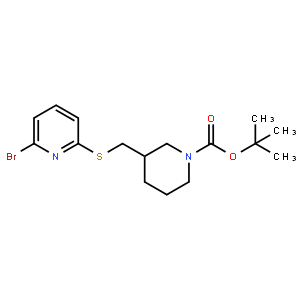 tert-Butyl 3-(((6-bromopyridin-2-yl)thio)methyl)piperidine-1-carboxylate