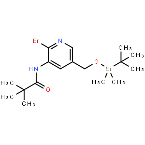 N-(2-Bromo-5-((tert-butyldimethylsilyloxy)methyl)-pyridin-3-yl)pivalamide