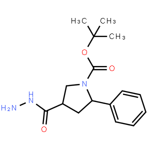 tert-Butyl 4-(hydrazinecarbonyl)-2-phenylpyrrolidine-1-carboxylate
