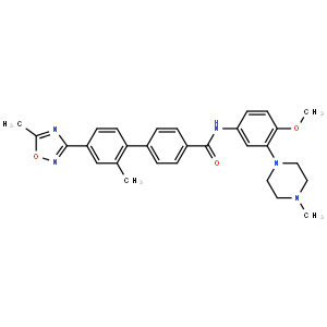 N-(4-Methoxy-3-(4-methylpiperazin-1-yl)phenyl)-2'-methyl-4'-(5-methyl-1,2,4-oxadiazol-3-yl)-[1,1'-biphenyl]-4-carboxamide