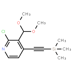 2-Chloro-3-(dimethoxymethyl)-4-((trimethylsilyl)-ethynyl)pyridine