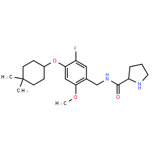(S)-N-(4-((4,4-Dimethylcyclohexyl)oxy)-5-fluoro-2-methoxybenzyl)pyrrolidine-2-carboxamide
