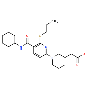 (S)-2-(1-(5-(Cyclohexylcarbamoyl)-6-(propylthio)pyridin-2-yl)piperidin-3-yl)acetic acid
