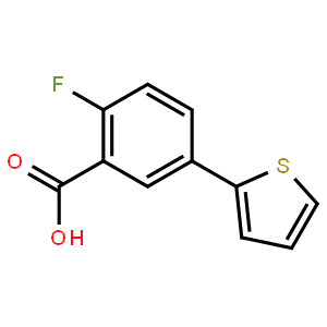 2-Fluoro-5-(thiophen-2-yl)benzoic acid
