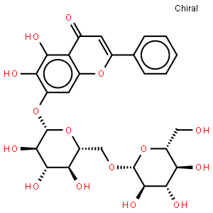 木蝴蝶苷B，黄芩素-7-O-双葡萄糖苷，黄芩素-7-O-龙胆二糖苷