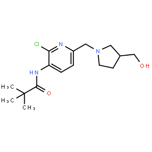 N-(2-Chloro-6-((3-(hydroxymethyl)pyrrolidin-1-yl)-methyl)pyridin-3-yl)pivalamide