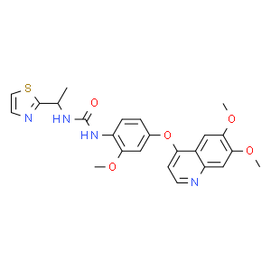 1-(4-((6,7-Dimethoxyquinolin-4-yl)oxy)-2-methoxyphenyl)-3-(1-(thiazol-2-yl)ethyl)urea