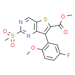 7-(5-氟-2-甲氧基苯基)-2-(甲磺酰基)噻吩并[3,2-d]嘧啶-6-羧酸甲酯