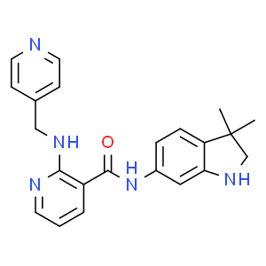 N-(3,3-dimethylindolin-6-yl)-2-(pyridin-4-ylmethylamino)nicotinamide