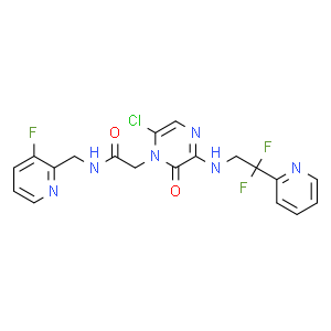 2-(6-Chloro-3-((2,2-difluoro-2-(pyridin-2-yl)ethyl)amino)-2-oxopyrazin-1(2H)-yl)-N-((3-fluoropyridin-2-yl)methyl)acetamide
