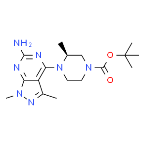 (S)-叔丁基4-(6-氨基-1,3-二甲基-1H-吡唑并[3,4-D]嘧啶-4-基)-3-甲基哌嗪-1-甲酸叔丁酯