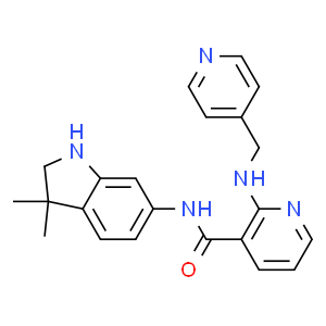 N-(3,3-dimethylindolin-6-yl)-2-(pyridin-4-ylmethylamino)nicotinamide