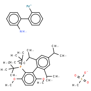 甲磺酸-2-(二叔丁基膦基)-3,6-二甲氧基-2',4',6'-三异丙基-1,1'-联苯(2-氨基-1,1'-联苯-2-基)钯(II)