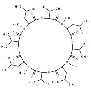 Cyclo[(2R)-2-hydroxy-3-methylbutanoyl-N-methyl-L-leucyl-(2R)-2-hydroxy-3-methylbutanoyl-N-methyl-L-leucyl-(2R)-2-hydroxy-3-methylbutanoyl-N-methyl-L-leucyl-(2R)-2-hydroxy-3-methylbutanoyl-N-methyl-L-leucyl]