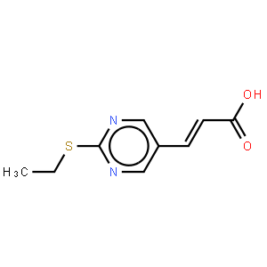 (2E)-3-[2-(ethylthio)pyrimidin-5-yl]acrylic acid(SALTDATA: FREE)