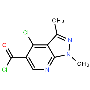 1,3-二甲基-4-氯-吡唑并[3,4-b]并吡啶-5-甲酰氯