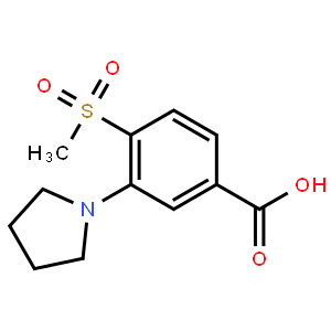 3-(1-吡咯烷基)-4-甲砜基苯甲酸