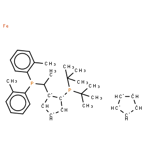 (1R)-1-[双(1,1-二甲基乙基)膦]-2-[(1R)-1-[双(2-甲基苯基)膦]乙基]二茂铁(符合 CAS 标准)