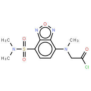 DBD-COCl [=4-(N,N-二甲基氨磺酰)-7-(N-氯甲酰甲基-N-甲氨基)-2,1,3-苯并恶二唑][用于高效液相色谱标记]