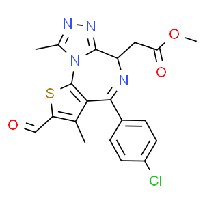 Methyl (S)-2-(4-(4-chlorophenyl)-2-formyl-3,9-dimethyl-6H-thieno[3,2-f][1,2,4]triazolo[4,3-a][1,4]diazepin-6-yl)acetate