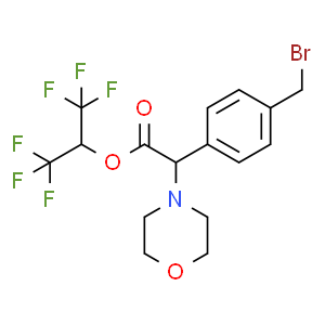 1,1,1,3,3,3-hexafluoropropan-2-yl 2-(4-(bromomethyl)phenyl)-2-morpholinoacetate