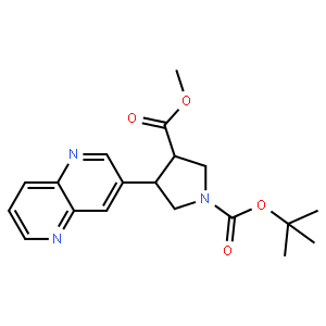 (Rac)-trans-1-tert-butyl 3-methyl 4-(1,5-naphthyridin-3-yl)pyrrolidine-1,3-dicarboxylate