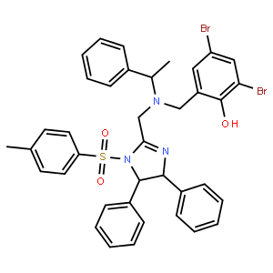 2,4-二溴-6-[[[[(4S,5S)-4,5-二氢-4,5-二苯基-1-甲苯磺酰基-1H-咪唑-2-基]甲基][(S)-1-苯乙基]氨基]甲基]苯酚