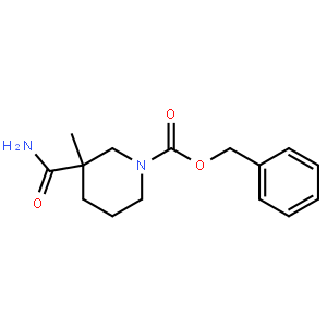 1-​piperidinecarboxylic acid, 3-​(aminocarbonyl)​-​3-​methyl-​, phenylmethyl ester