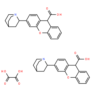 3-奎宁二苯并吡喃-9-羧酸半草酸盐
