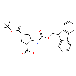 (3R,4S)-1-[(tert-butoxy)carbonyl]-4-{[(9H-fluoren-9-ylmethoxy)carbonyl]amino}pyrrolidine-3-carboxylic acid