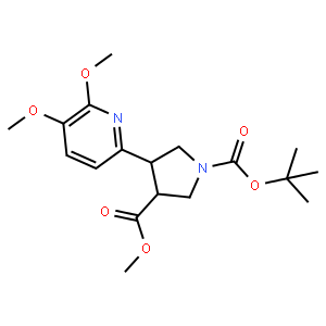 (rac-trans)-1-tert-Butyl 3-methyl 4-(5,6-dimethoxypyridin-2-yl)pyrrolidine-1,3-dicarboxylate