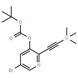 5-Bromo-2-((trimethylsilyl)ethynyl)pyridin-3-yl tert-butyl carbonate