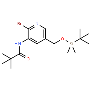 N-(2-Bromo-5-((tert-butyldimethylsilyloxy)methyl)-pyridin-3-yl)pivalamide