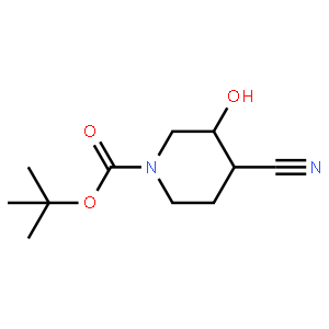 1-piperidinecarboxylic acid, 4-cyano-3-hydroxy-, 1,1-dimethylethyl ester, trans-