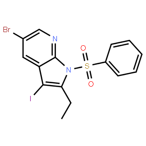 5-Bromo-2-ethyl-3-iodo-1-(phenylsulfonyl)-1H-pyrrolo[2,3-b]pyridine