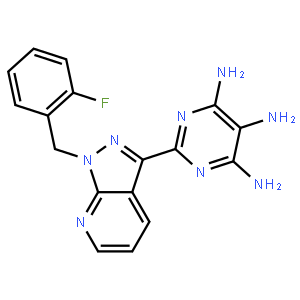 2-{1-[(2-fluorophenyl)methyl]-1h-pyrazolo[3,4-b]pyridin-3-yl}pyrimidine-4,5,6-triamine