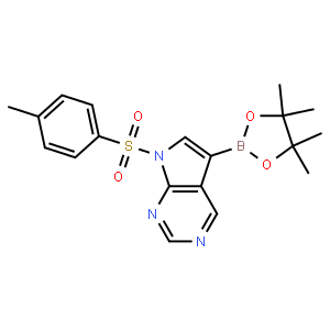 7-(4-methylbenzenesulfonyl)-5-(tetramethyl-1,3,2-dioxaborolan-2-yl)-7H-pyrrolo[2,3-d]pyrimidine,934178-97-9
