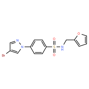 N-(Furan-2-ylmethyl) 4-(4-bromopyrazol-1-yl)benzenesulfonamide