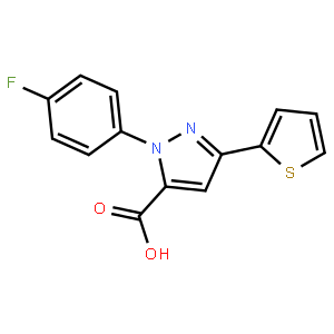 1-(4-FLUOROPHENYL)-3-(2-THIENYL)-1H-PYRAZOLE-5-CARBOXYLIC ACID