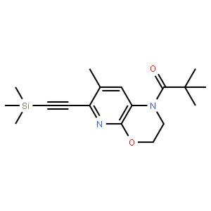 2,2-Dimethyl-1-(7-methyl-6-((trimethylsilyl)ethynyl)-2,3-dihydro-1H-pyrido[2,3-b][1,4]oxazin-1-yl)propan-1-one