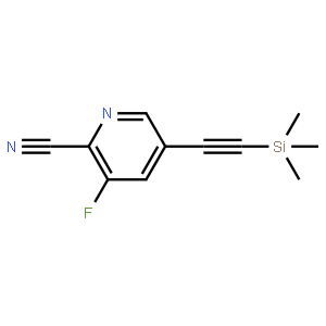3-Fluoro-5-((trimethylsilyl)ethynyl)-picolinonitrile