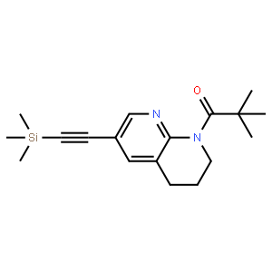2,2-Dimethyl-1-(6-((trimethylsilyl)ethynyl)-3,4-dihydro-1,8-naphthyridin-1(2H)-yl)propan-1-one